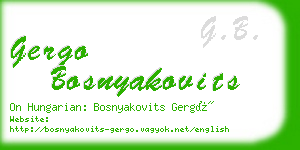 gergo bosnyakovits business card